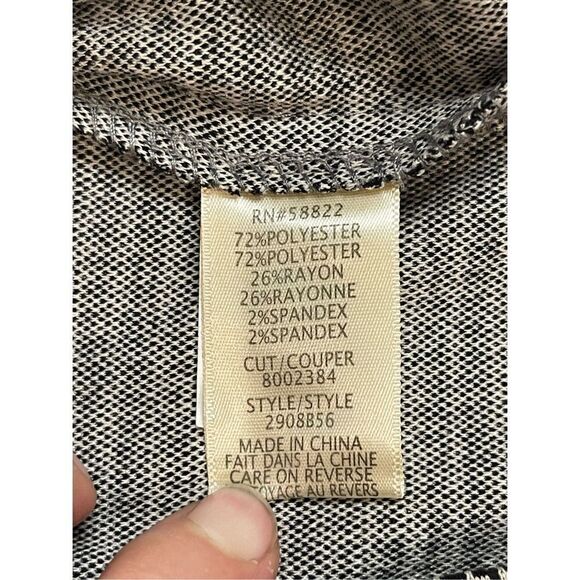 Max Studio NWT medium black white dress long sleeve - Picture 5 of 6